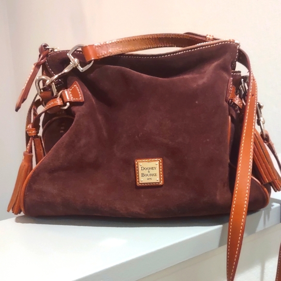 Crossbody bag Dooney and Bourke Burgundy in Suede - 31026889